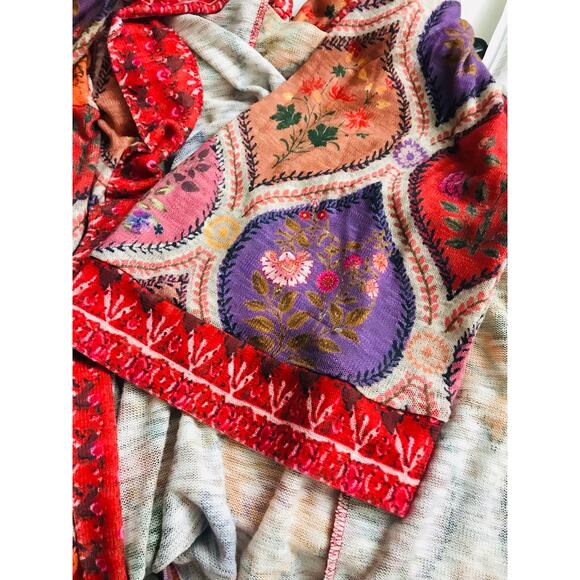 Simple Suzanne Betro Floral Long Sleeve Cardigan/Sweater Size XL - Picture 7 of 10